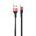 Кабель USB 2.0 hoco X26, AM/microBM, черно-красный, 1м, фото 2