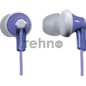 Наушники вкладыши Panasonic RP-HJE118GUV 1.1м белый/фиолетовый проводные (в ушной раковине)