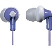 Наушники вкладыши Panasonic RP-HJE118GUV 1.1м белый/фиолетовый проводные (в ушной раковине), фото 1