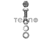 Болт (DIN933) в комплекте с гайкой (DIN934), шайбой (DIN125), шайбой пруж. (DIN127), M6x45мм, 7шт, ЗУБР