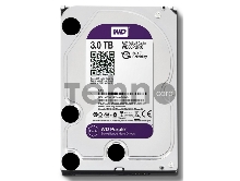 Жесткий диск WD Original SATA-III 3Tb WD30PURX Video Purple (5400rpm) 64Mb 3.5