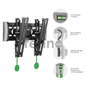 Кронштейн ONKRON TM4 для телевизора 17-43 наклонный, чёрный