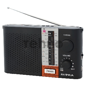 Радиоприемник портативный Supra ST-17U черный USB SD Радиоприемник портативный Supra ST-17U черный USB SD