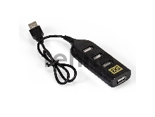 USB-Хаб (концентратор) ExeGate EX293976RUS DUB-42 (кабель-адаптер USB2.0 --> 4xUSB2.0, Plug&Play, черный)