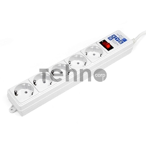 Фильтр-удлинитель Power Cube B 5,0 м 5 розеток (белый) 10А/2,2кВт
