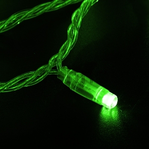 Гирлянда Нить 10м, постоянное свечение, прозрачный ПВХ, 230В, цвет: Зелёный