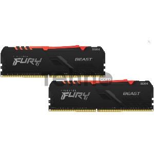 Память оперативная Kingston 16GB 3733MHz DDR4 CL19 DIMM (Kit of 2) FURY Beast RGB