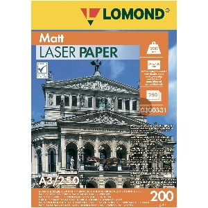 Фотобумага LOMOND Двухсторонняя Матовая, для лазерной печати, 200 г/м2, A3/250л.