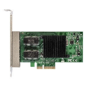Сетевой адаптер ExeGate EXE-I350-T4V2 (PCI-E x4 v2.1, порты 4xRJ45 (медные), 10/100/1000Mbps, Gigabit NIC Intel Chipset NHI350AM4)