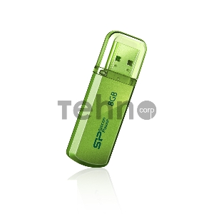 Флеш Диск Silicon Power 8Gb Helios 101 SP008GBUF2101V1N USB2.0 зеленый