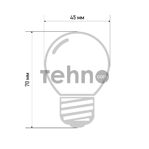 Лампа светодиодная d-45 3LED 1Вт шар E27 25лм 220В красн. Neon-Night 405-112