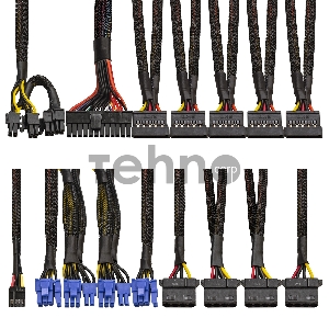 Блок питания 900W ExeGate 900PPX (ATX, APFC, КПД 82% (80 PLUS), 14cm fan, 24pin, 2x(4+4)pin, PCIe, 5xSATA, 4xIDE, Cable Management, black, RTL)