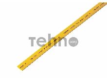 Термоусаживаемая трубка REXANT 7,0/3,5 мм, желтая, упаковка 50 шт. по 1 м