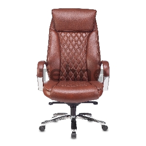 Кресло руководителя Бюрократ T-9924SL светло-коричневый Leather Eichel кожа крестовина металл хром