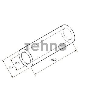 Гильза ГМЛ 25-8 (25 мм² - Ø 8 мм) ГОСТ 23469.3-79 (в упак. 5 шт.) REXANT