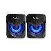 Акустическая система 2.0 ExeGate EX289685RUS Accord 200 (питание USB, 2х3Вт (6Вт RMS), 60-20000Гц,цвет черный, синяя подсветка), фото 3