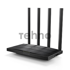 Роутер беспроводной TP-Link Archer C6U AC1200 10/100/1000BASE-TX/4G ready черный