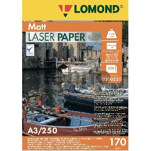 Фотобумага LOMOND Двухсторонняя Матовая, для лазерной печати, 170 г/м2, A3/250л.