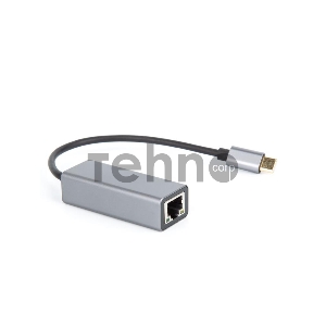 Кабель-переходник USB 3.1 Type-C -->RJ-45 1000Mbps Ethernet, Aluminum Shell, 0.15м VCOM <DU320M>