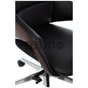 Кресло руководителя Бюрократ _DAO-2 черный кожа с подголов. крестовина алюминий
