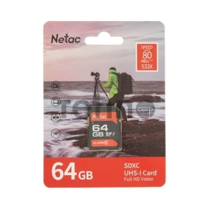 Флеш карта SDHC 64GB  Netac Class 10 UHS-I U1 P600 [NT02P600STN-064G-R]