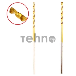 Сверло HAMMER Flex 202-101 DR MT 1,0мм*40/18мм  металл, DIN338, HSS-G, TIN, 2шт.