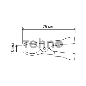 Зажим «крокодил» 15 А 75 мм REXANT