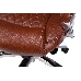 Кресло руководителя Бюрократ T-9924SL светло-коричневый Leather Eichel кожа крестовина металл хром, фото 8