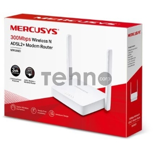 Роутер беспроводной Mercusys MW300D N300 10/100BASE-TX/ADSL