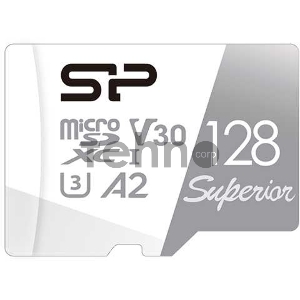 Флеш карта microSD 128GB Silicon Power Superior Pro A2 microSDXC Class 10 UHS-I U3 Colorful 100/80 Mb/s (SD адаптер)