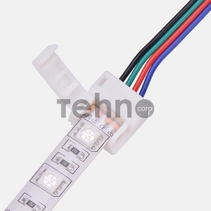 Коннектор питания (1 разъем) для RGB светодиодных лент с влагозащитой шириной 10 мм LAMPER