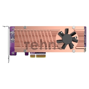 Плата расширения QNAP QM2-2P-244A Dual M.2 22110/2280 SATA SSD expansion card (PCIe Gen2 x2), Low-profile bracket pre-loaded, Low-profile flat and Full-height are bundled (shorter version to support TVS-x82/TS-x77 PCIe slot 2 & slot 3)