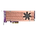 Плата расширения QNAP QM2-2P-244A Dual M.2 22110/2280 SATA SSD expansion card (PCIe Gen2 x2), Low-profile bracket pre-loaded, Low-profile flat and Full-height are bundled (shorter version to support TVS-x82/TS-x77 PCIe slot 2 & slot 3), фото 4