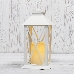 Декоративный фонарь со свечой 14x14x29 см, белый корпус, теплый белый цвет свечения NEON-NIGHT, фото 1