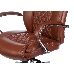 Кресло руководителя Бюрократ T-9924SL светло-коричневый Leather Eichel кожа крестовина металл хром, фото 5