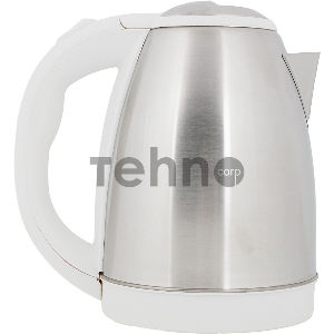 Чайник электрический Великие Реки Нева-2, нерж. сталь в белом пластике