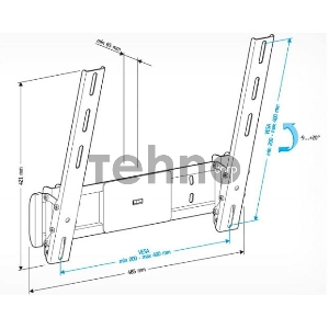 Кронштейн для телевизора Holder LCD-T4612 черный 32-65 макс.40кг настенный наклон