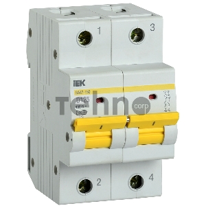 Автоматический выключатель IEK ВА47-150 2Р 125А 15кА характеристика D