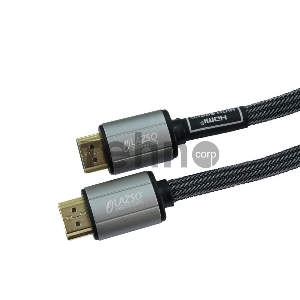 Кабель видео LAZSO WH-111-B HDMI (m)/HDMI (m) 1м. Позолоченные контакты черный