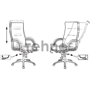 Кресло руководителя Бюрократ T-9927SL черный кожа крестовина металл хром