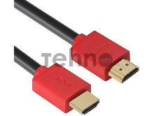 Кабель Greenconnect 0.3m HDMI версия 2.0, HDR 4:2:2, Ultra HD, 4K 60 fps 60Hz/5K*30Hz, 3D, AUDIO, 18.0 Гбит/с, 28/28 AWG, OD7.3mm, тройной экран, черный, красные коннекторы, GCR-HM451-0.3m Greenconnect Кабель 0.3m HDMI версия 2.0, HDR 4:2:2, Ultra HD, 4K 60 fps 60Hz/5K*30Hz, 3D, AUDIO, 18.0 Гбит/с, 28/28 AWG, OD7.3mm, тройной экран, черный, красные коннекторы, GCR-HM451-0.3m