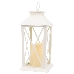 Декоративный фонарь со свечой 14x14x29 см, белый корпус, теплый белый цвет свечения NEON-NIGHT, фото 3