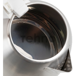 Чайник электрический Великие Реки Нева-2, нерж. сталь в белом пластике