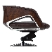 Кресло руководителя Бюрократ _DAO-2 коричневый кожа с подголов. крестовина алюминий, фото 6