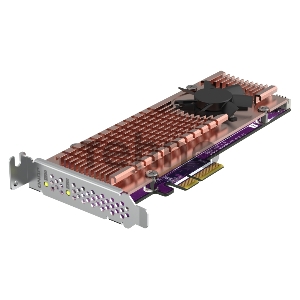 Плата расширения QNAP QM2-2P-244A Dual M.2 22110/2280 SATA SSD expansion card (PCIe Gen2 x2), Low-profile bracket pre-loaded, Low-profile flat and Full-height are bundled (shorter version to support TVS-x82/TS-x77 PCIe slot 2 & slot 3)