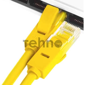 Патч-корд Greenconnect Патч-корд UTP прямой 7.5 m AWG24 кат.5е,  RJ45,  медь, литой (Желтый), пластик пакет (GCR-LNC02-7.5m)
