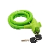 Тросовый замок взломостойкий для велосипедов и колясок с ключом 100 см зеленый, фото 2