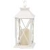 Декоративный фонарь со свечой 14x14x29 см, белый корпус, теплый белый цвет свечения NEON-NIGHT, фото 5