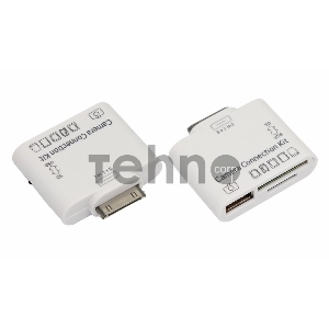 Адаптер для iPhone 4 на USB, SD, microSD для переноса фото белый