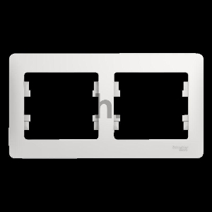 Рамка 2-м Glossa горизонт. бел. SchE GSL000102